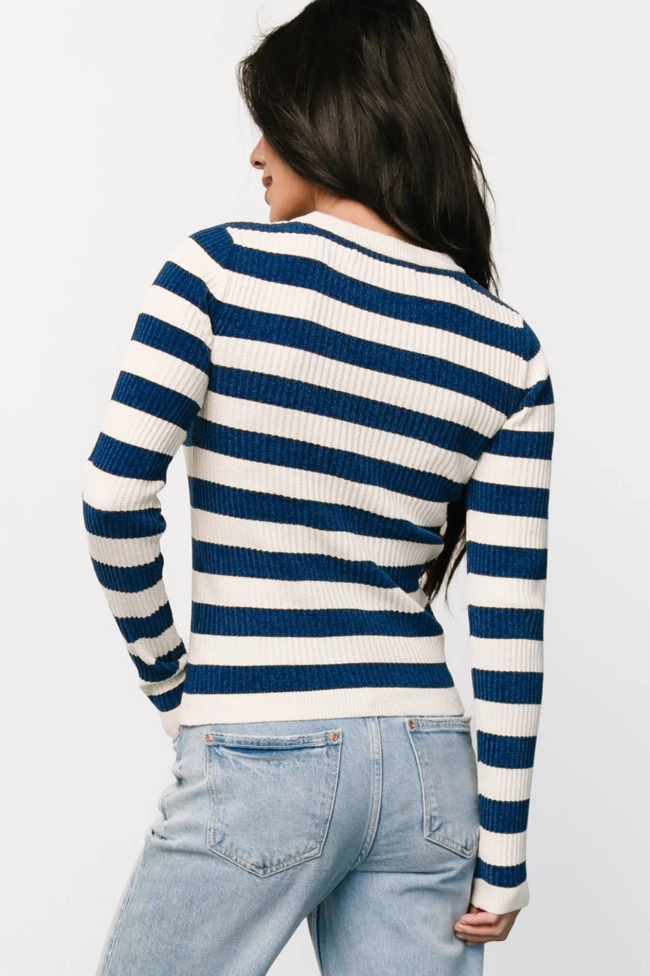 Baltic Born Milwaukee Striped Sweater | Blue + Ivory