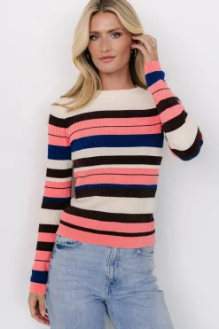 Baltic Born Milwaukee Striped Sweater | Coral Multi