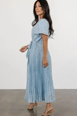 Baltic Born Mindy Pleated Dress | Light Blue