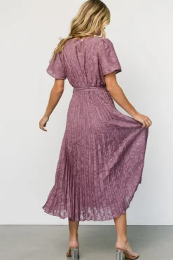 Baltic Born Mindy Pleated Dress | Vintage Plum