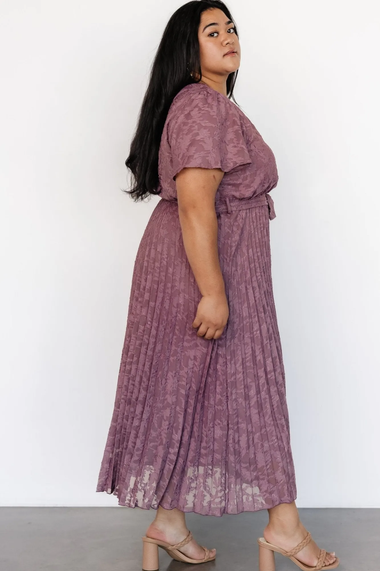 Baltic Born Mindy Pleated Dress | Vintage Plum