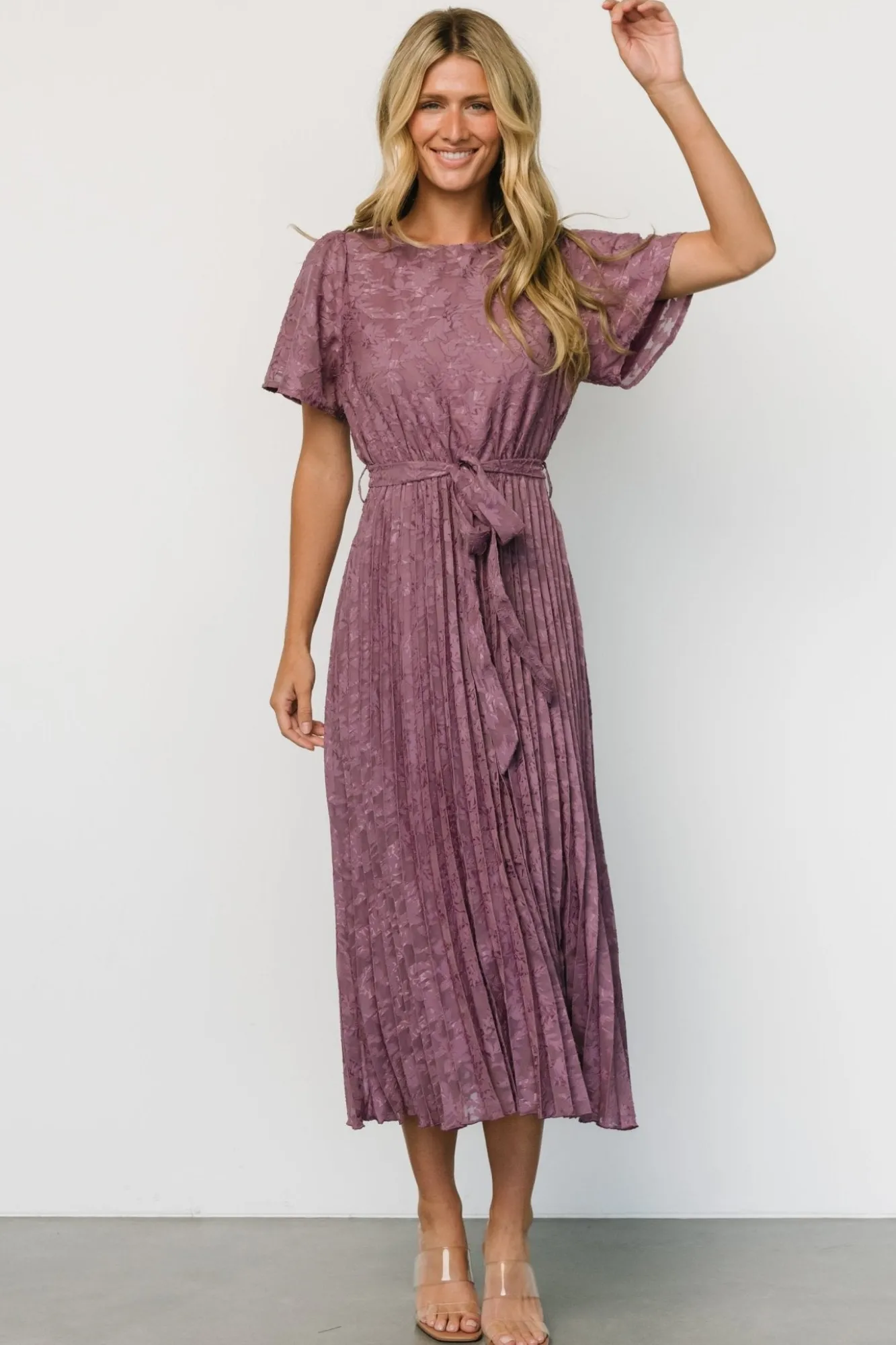 Baltic Born Mindy Pleated Dress | Vintage Plum