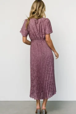 Baltic Born Mindy Pleated Dress | Vintage Plum