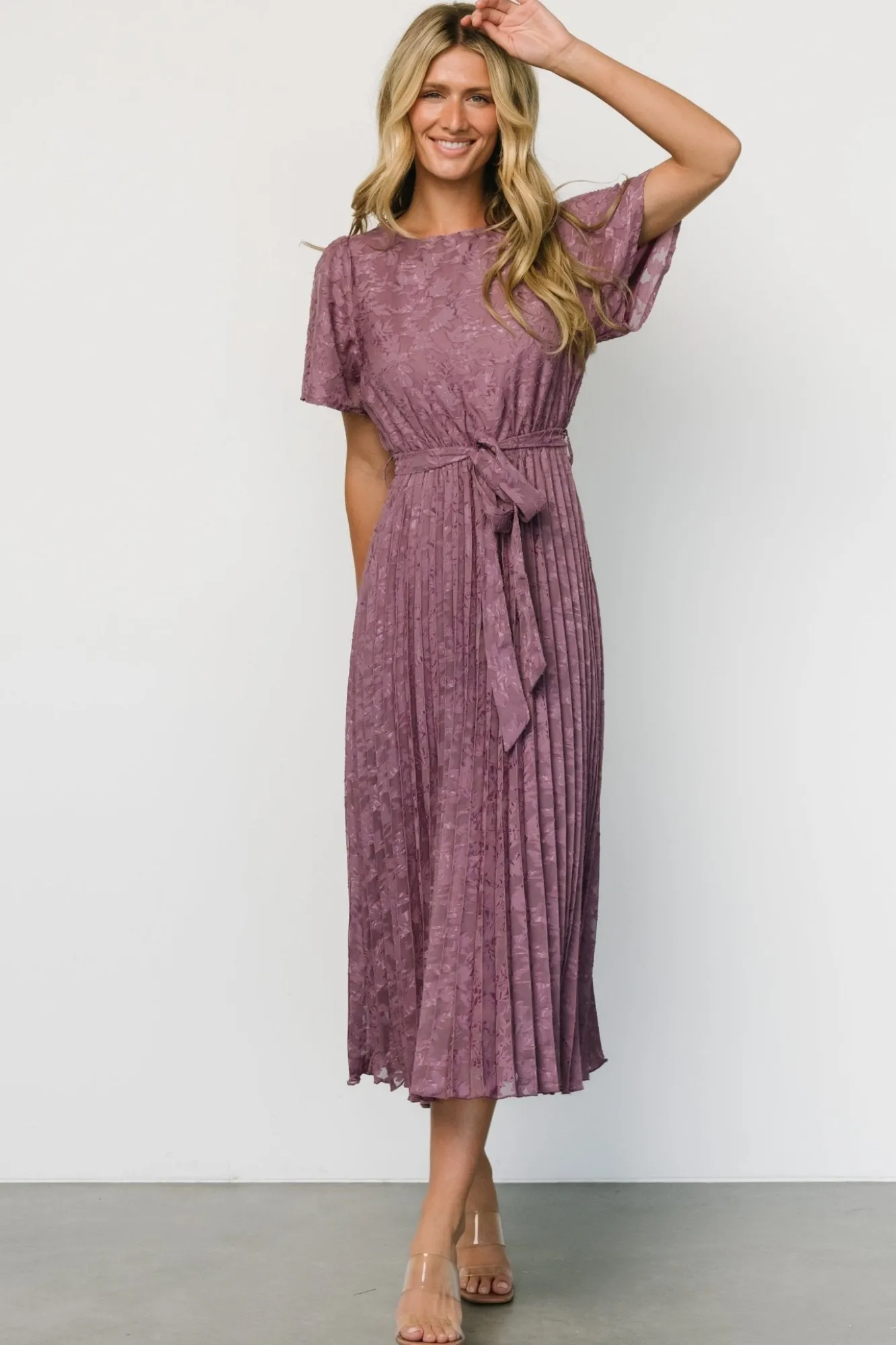 Baltic Born Mindy Pleated Dress | Vintage Plum