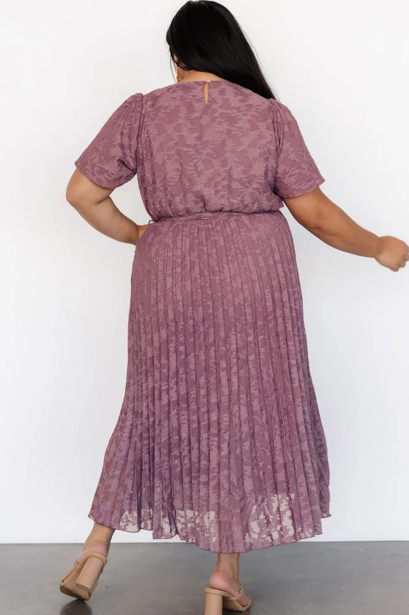 Baltic Born Mindy Pleated Dress | Vintage Plum