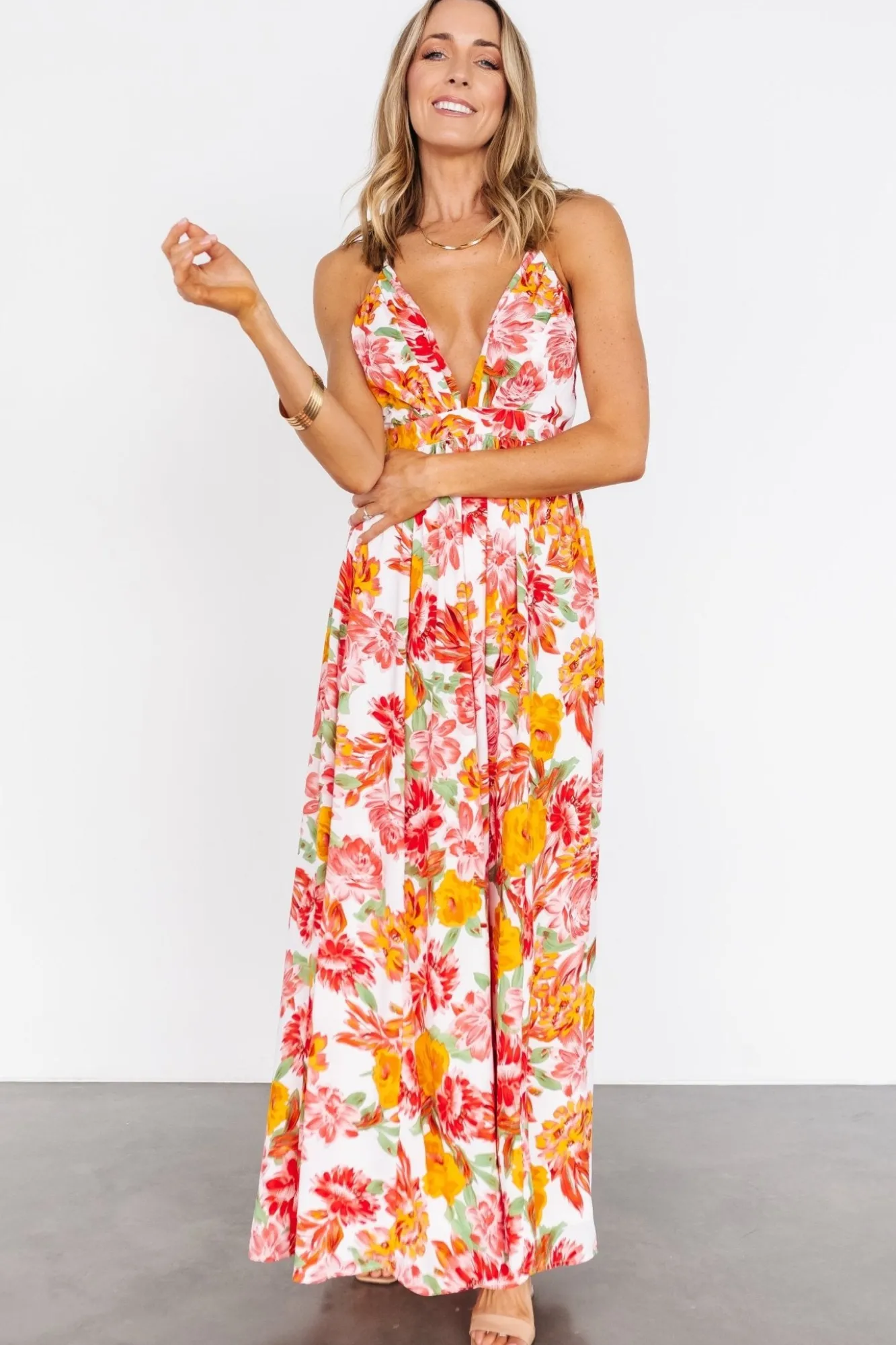 Baltic Born Miramar Maxi Dress | Off White Floral