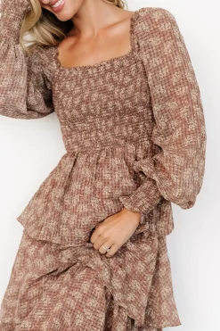 Baltic Born Miranda Tiered Maxi Dress | Latte Floral