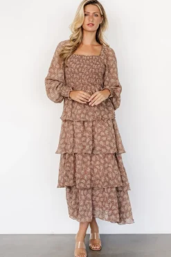 Baltic Born Miranda Tiered Maxi Dress | Latte Floral