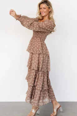 Baltic Born Miranda Tiered Maxi Dress | Latte Floral