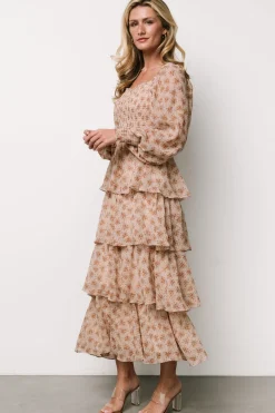 Baltic Born Miranda Tiered Maxi Dress | Taupe Floral