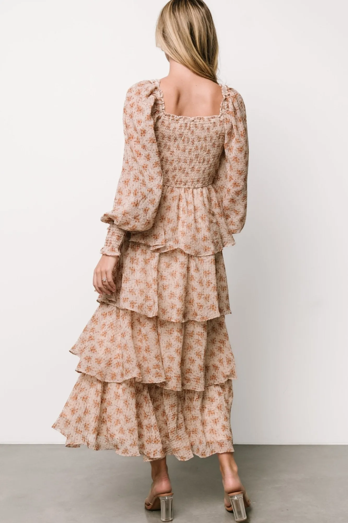 Baltic Born Miranda Tiered Maxi Dress | Taupe Floral