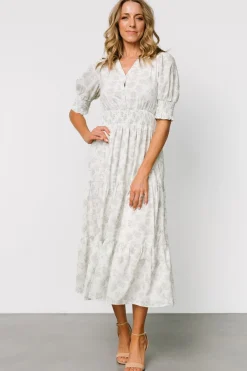 Baltic Born Miriam Midi Dress | Light Sage Floral