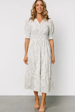 Baltic Born Miriam Midi Dress | Light Sage Floral