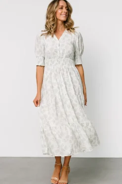 Baltic Born Miriam Midi Dress | Light Sage Floral