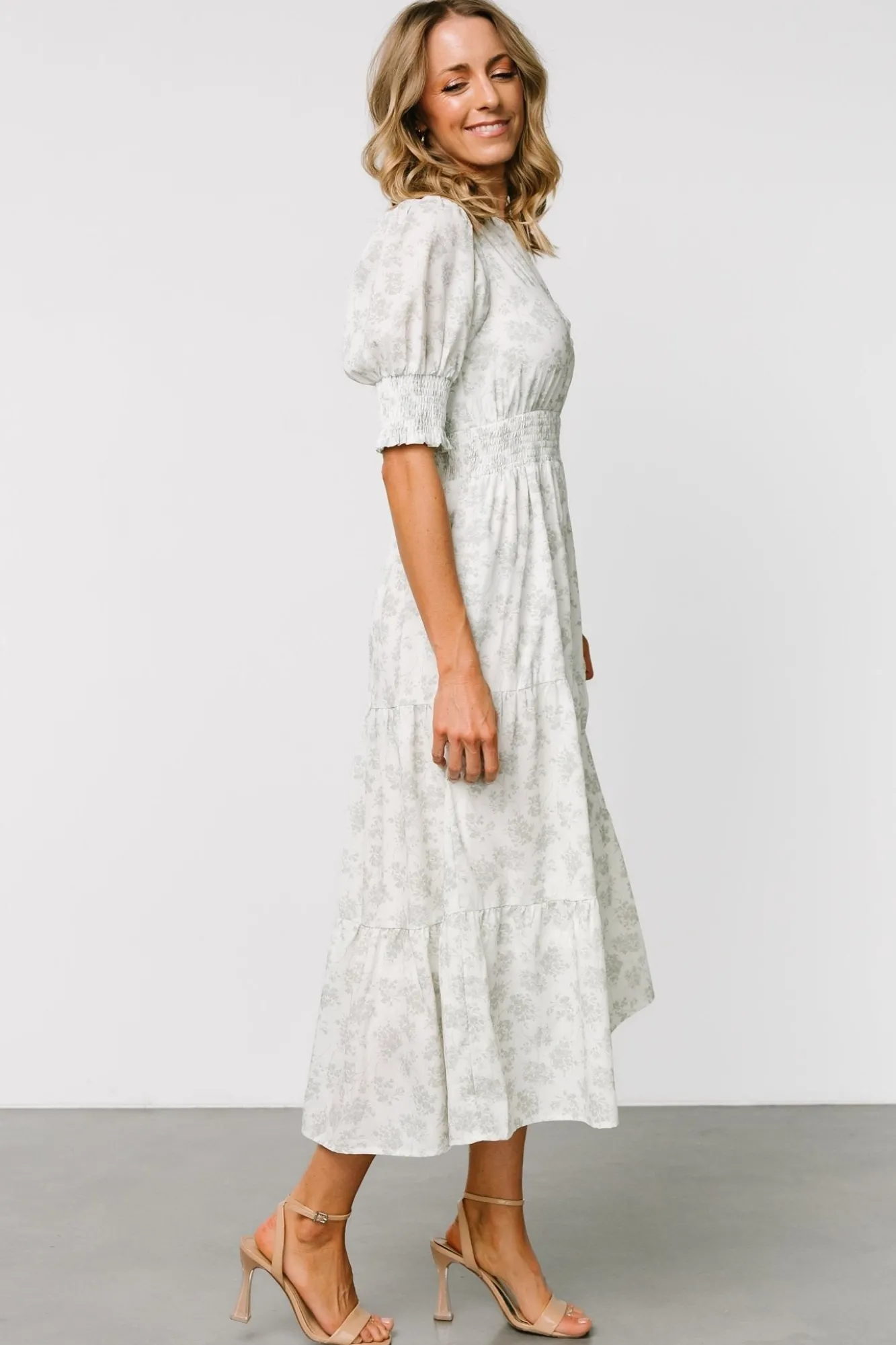 Baltic Born Miriam Midi Dress | Light Sage Floral