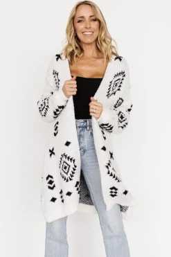 Baltic Born Missoula Oversized Cardigan | Off White + Black