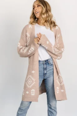 Baltic Born Missoula Oversized Cardigan | Sand + Off White
