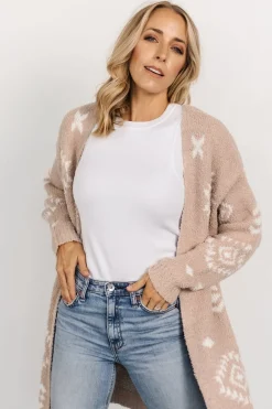 Baltic Born Missoula Oversized Cardigan | Sand + Off White