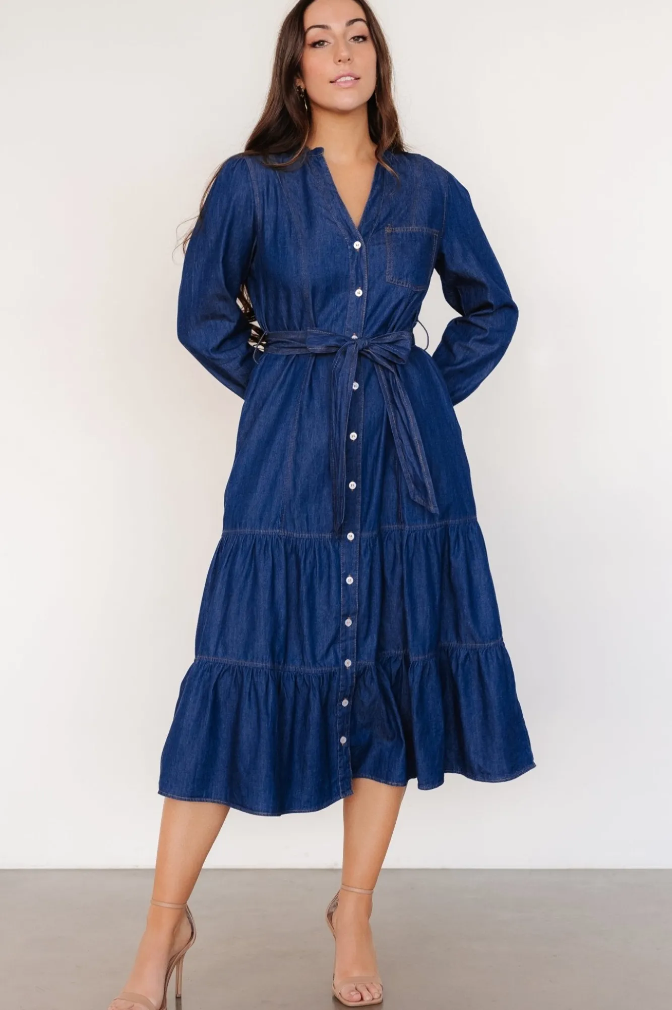 Baltic Born Misty Midi Dress | Denim Blue