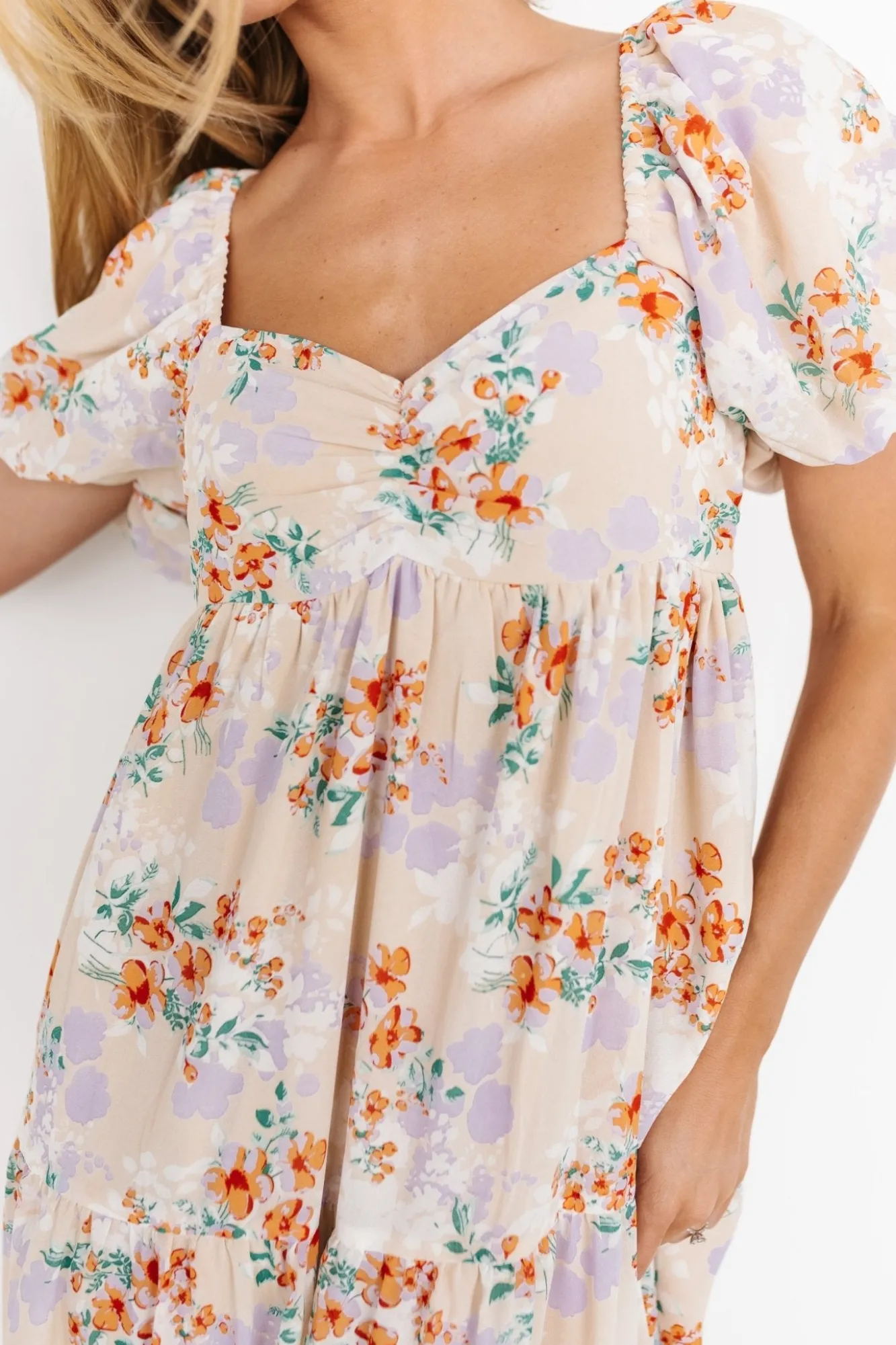 Baltic Born Molly Midi Dress | Cream Floral