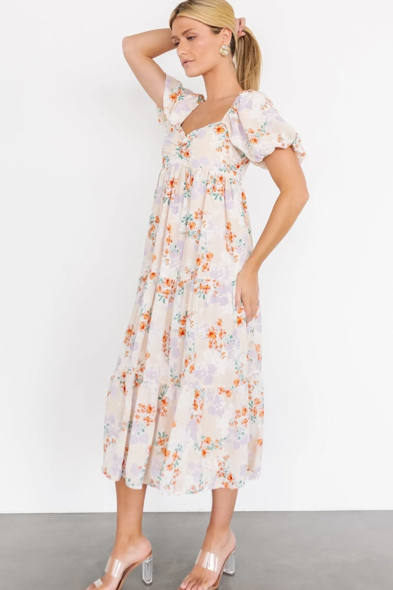 Baltic Born Molly Midi Dress | Cream Floral