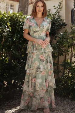 Baltic Born Montaigne Ruffle Maxi Dress | Sage Floral