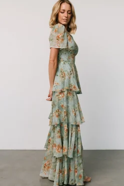 Baltic Born Montaigne Ruffle Maxi Dress | Blue Sage Floral