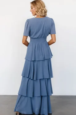 Baltic Born Montaigne Ruffle Maxi Dress | Whisper Blue
