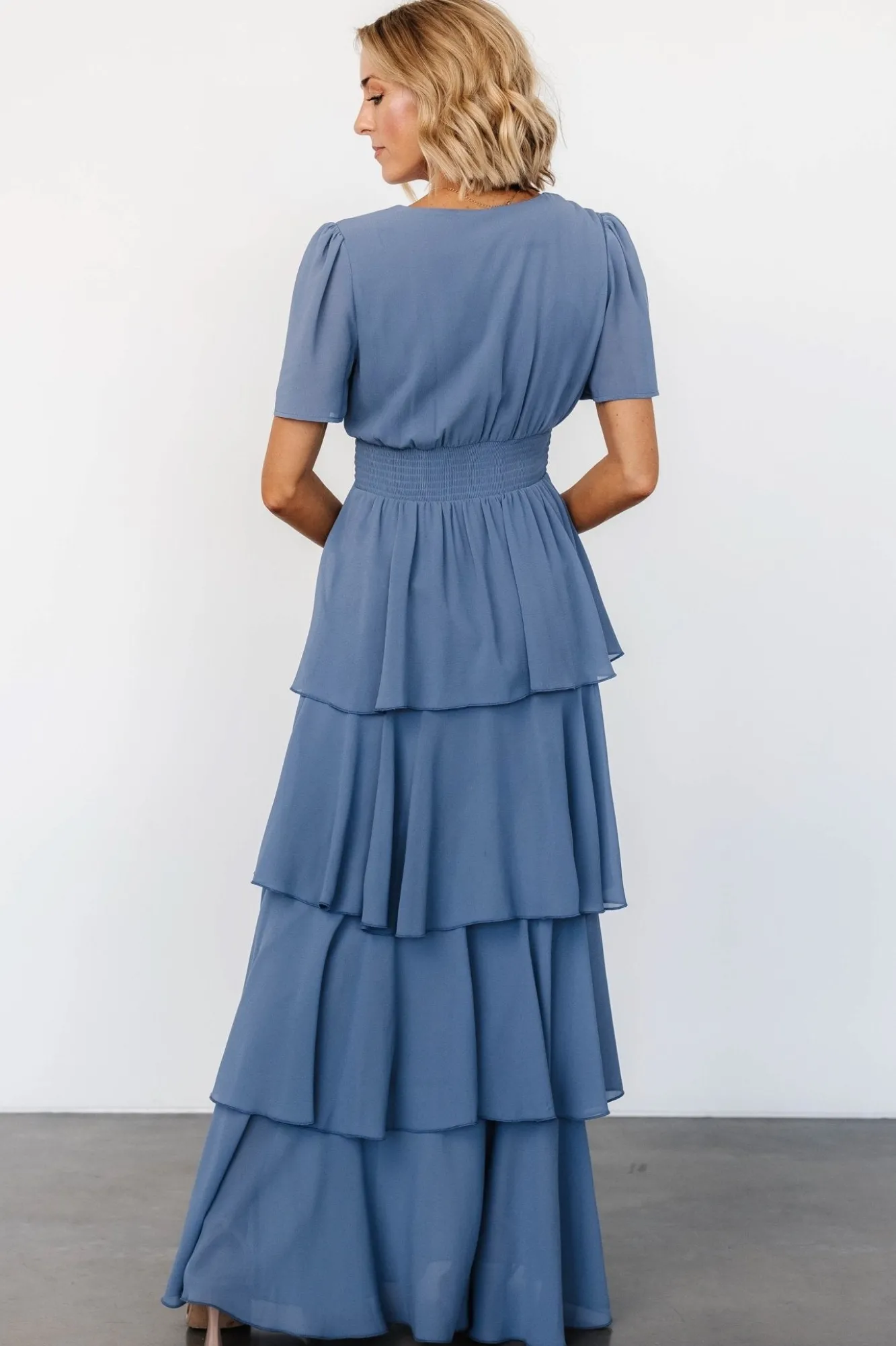 Baltic Born Montaigne Ruffle Maxi Dress | Whisper Blue