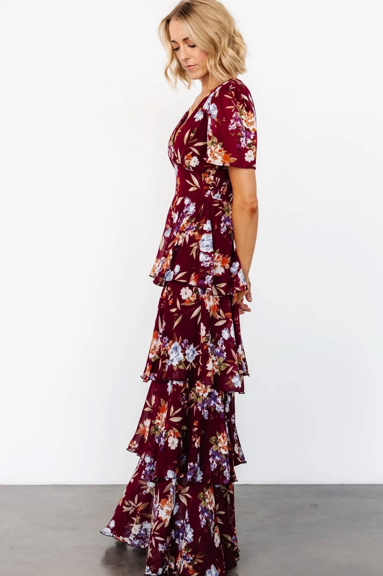 Baltic Born Montaigne Ruffle Maxi Dress | Mulberry Floral