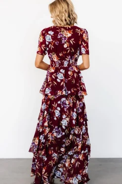Baltic Born Montaigne Ruffle Maxi Dress | Mulberry Floral