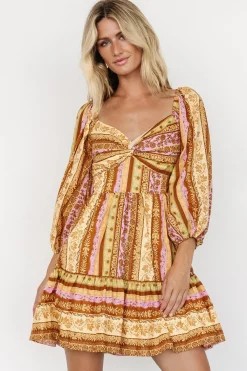 Baltic Born Moriah Mini Dress | Camel Multi