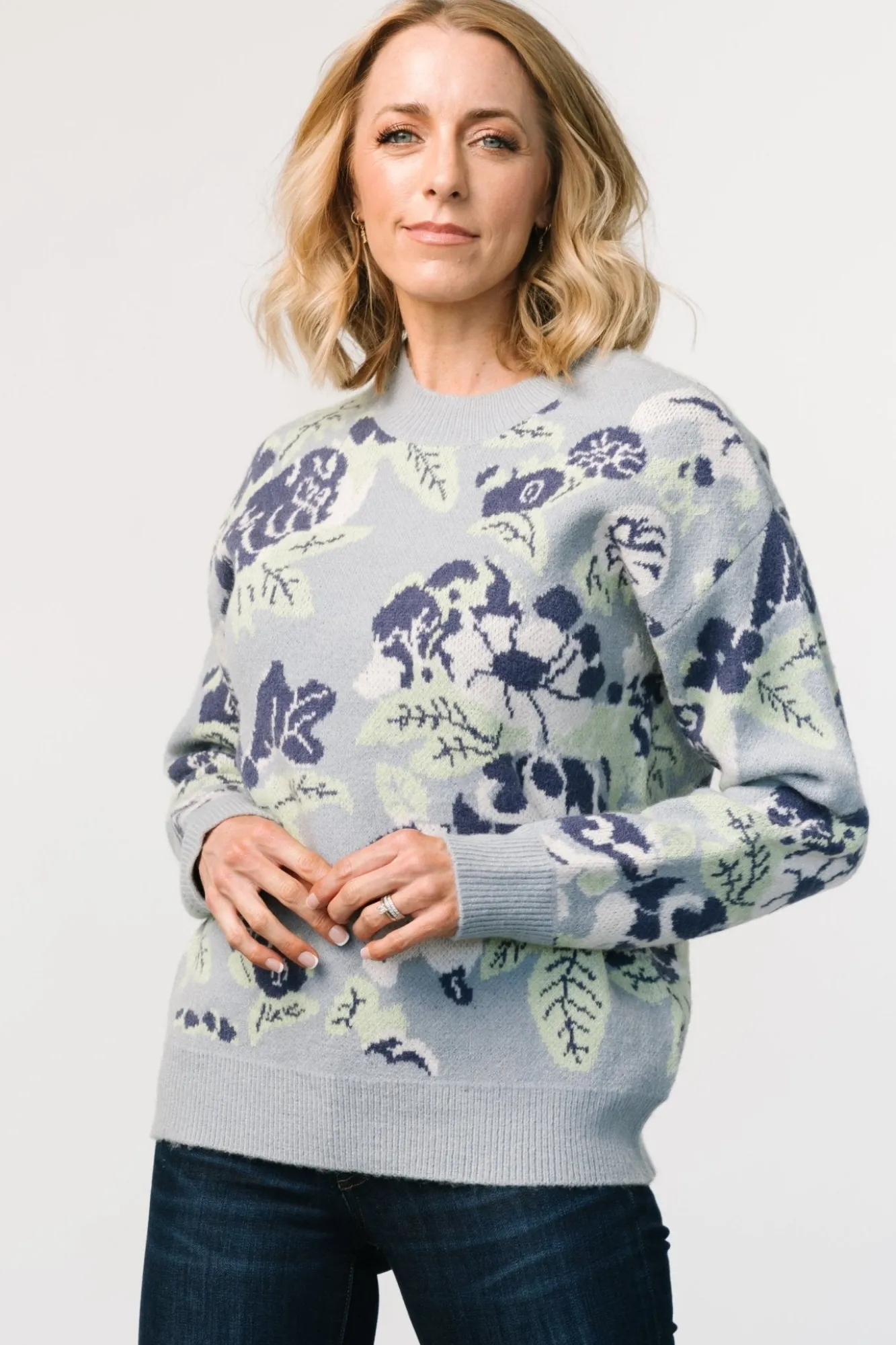 Baltic Born Munich Sweater | Light Blue Multi