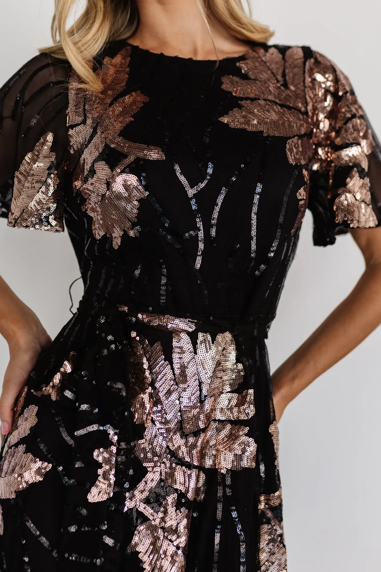 Baltic Born Muse Sequin Maxi Dress | Black + Rose