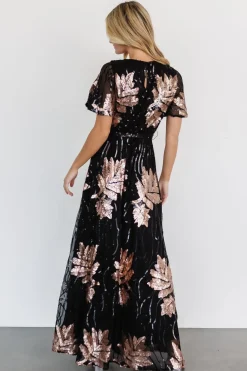 Baltic Born Muse Sequin Maxi Dress | Black + Rose