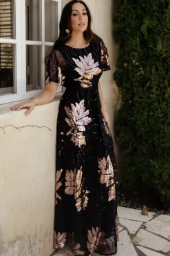 Baltic Born Muse Sequin Maxi Dress | Black + Rose