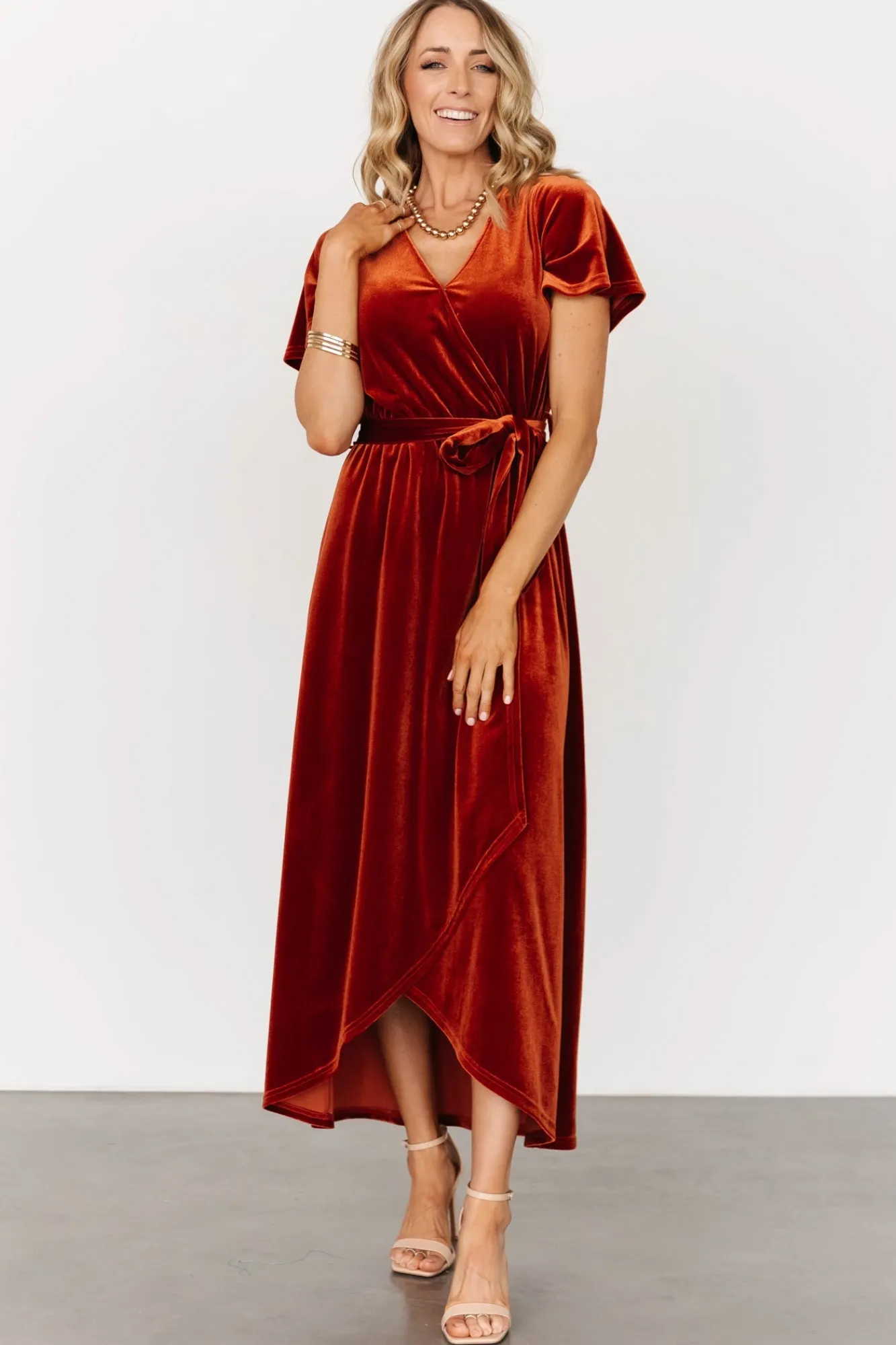 Baltic Born Nadine Velvet Midi Dress |