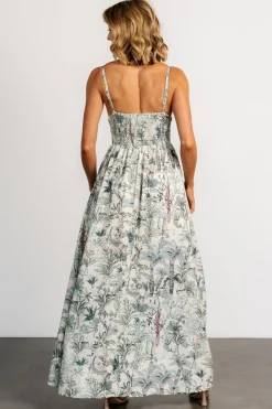 Baltic Born Naia Maxi Dress | Natural + Sage Print