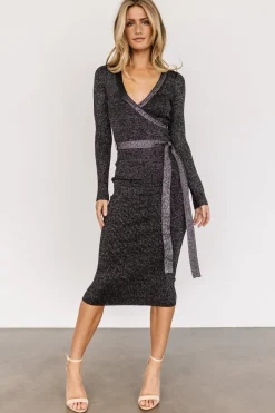 Baltic Born Nancy Ribbed Shimmer Midi Dress |
