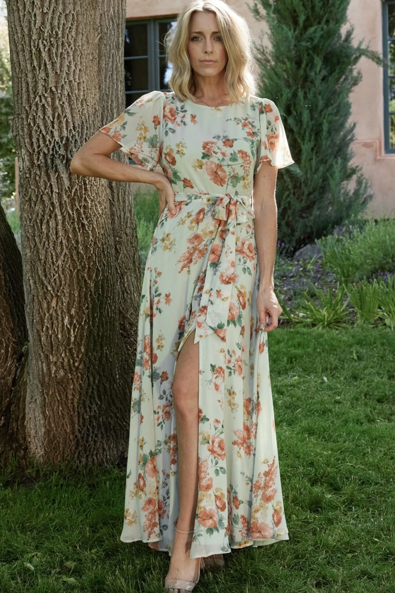 Baltic Born Naomi Short Sleeve Maxi Dress | Sage Floral