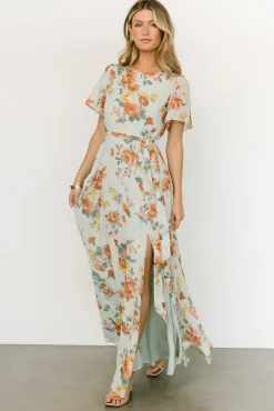 Baltic Born Naomi Short Sleeve Maxi Dress | Sage Floral