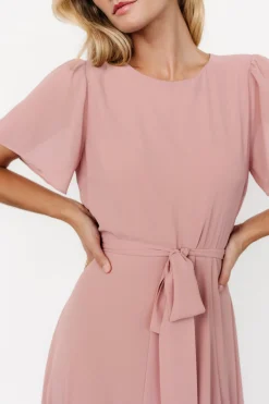 Baltic Born Naomi Short Sleeve Maxi Dress | Blush Pink