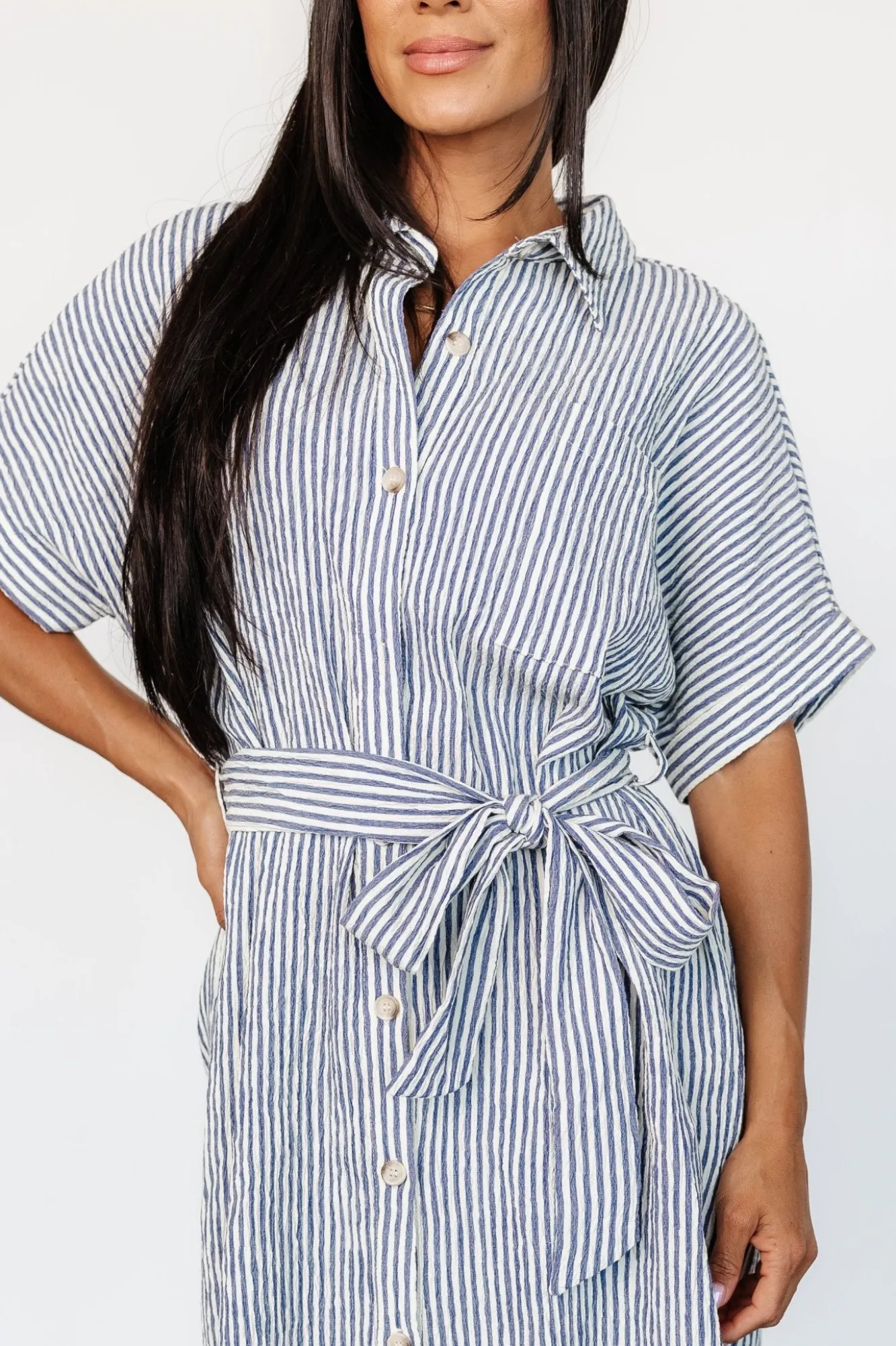 Baltic Born Nautical Shirt Dress | Blue Stripe