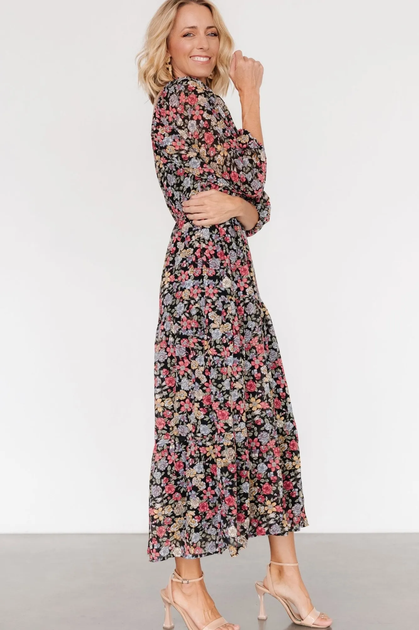 Baltic Born Nevaeh Bubble Sleeve Dress | Multi Floral