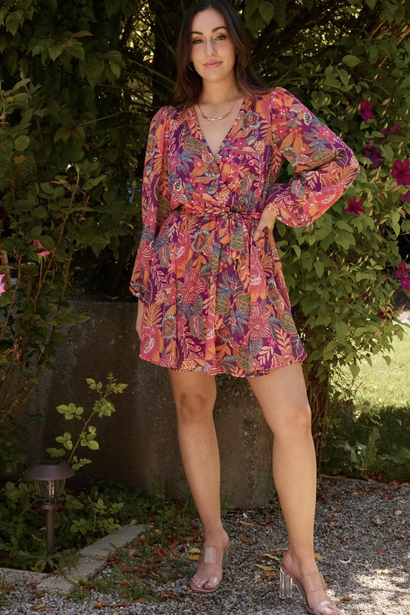 Baltic Born Newark Mini Dress | Purple Multi