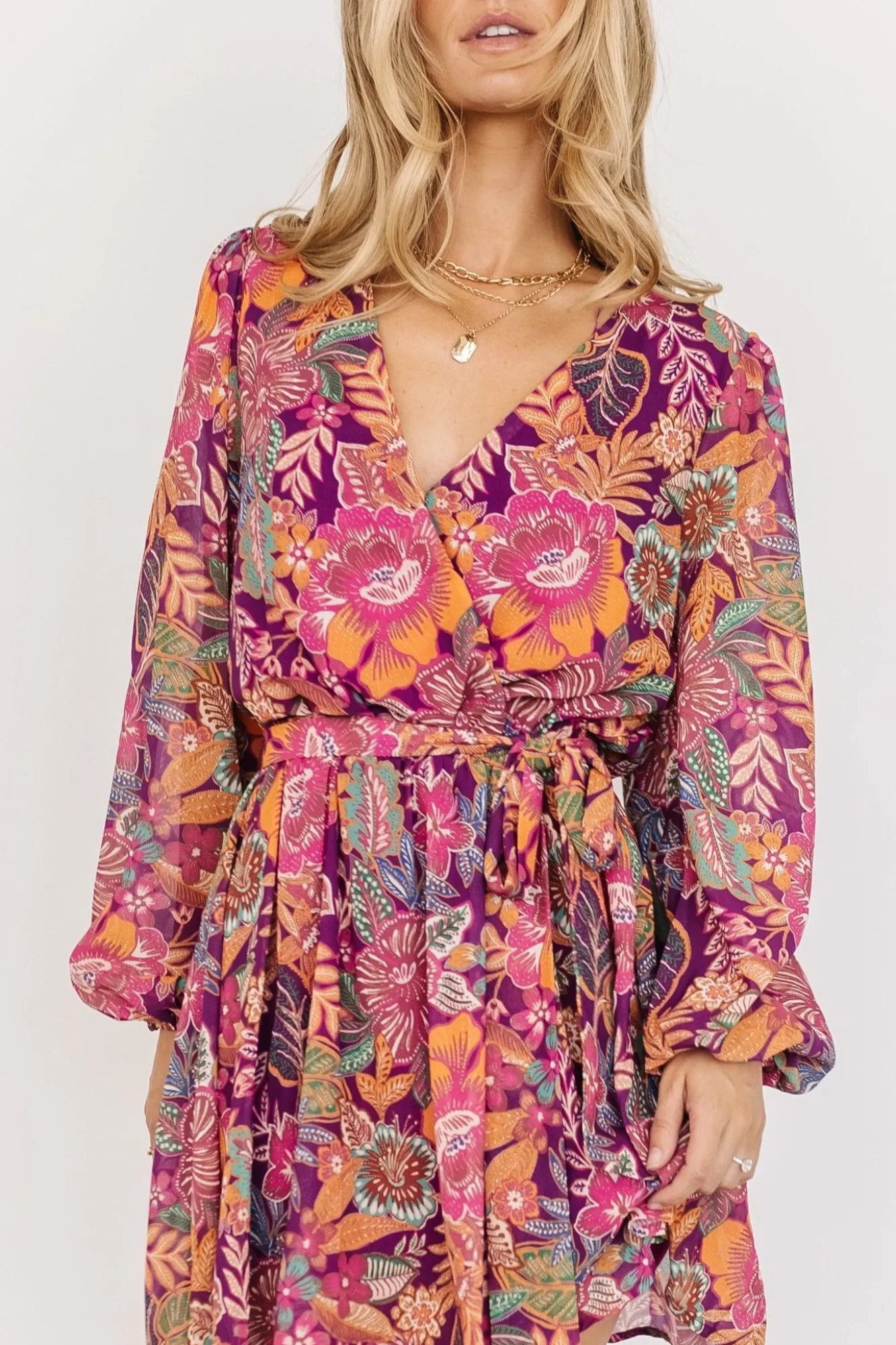 Baltic Born Newark Mini Dress | Purple Multi