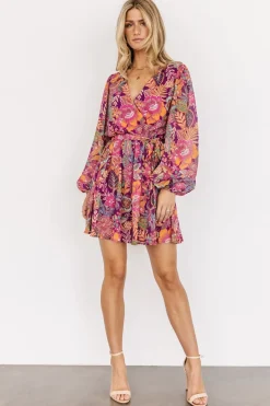 Baltic Born Newark Mini Dress | Purple Multi
