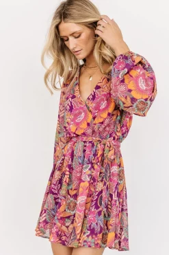 Baltic Born Newark Mini Dress | Purple Multi