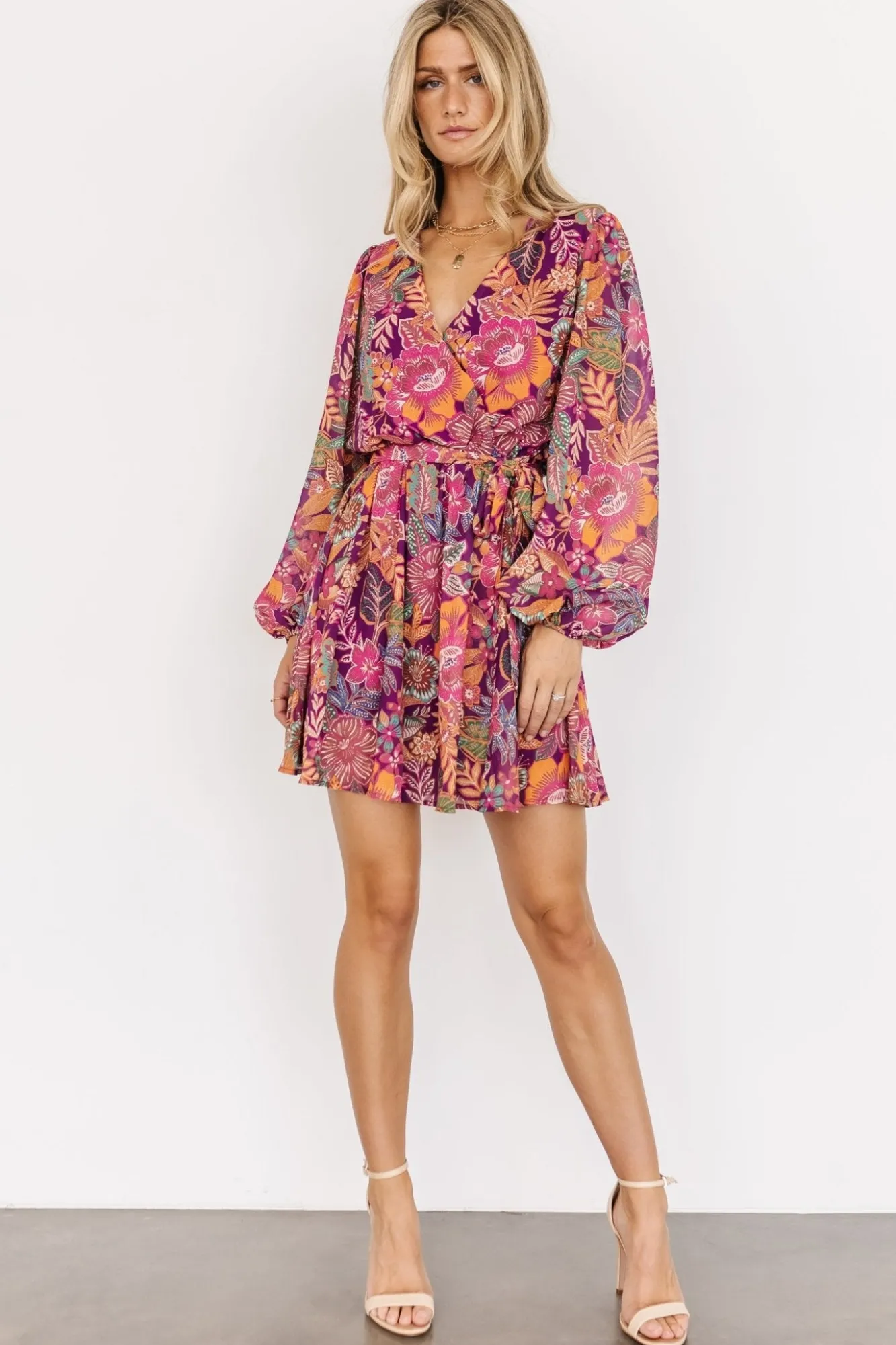 Baltic Born Newark Mini Dress | Purple Multi