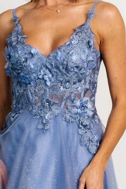 Baltic Born Noelle Shimmer Midi Dress | Slate Blue